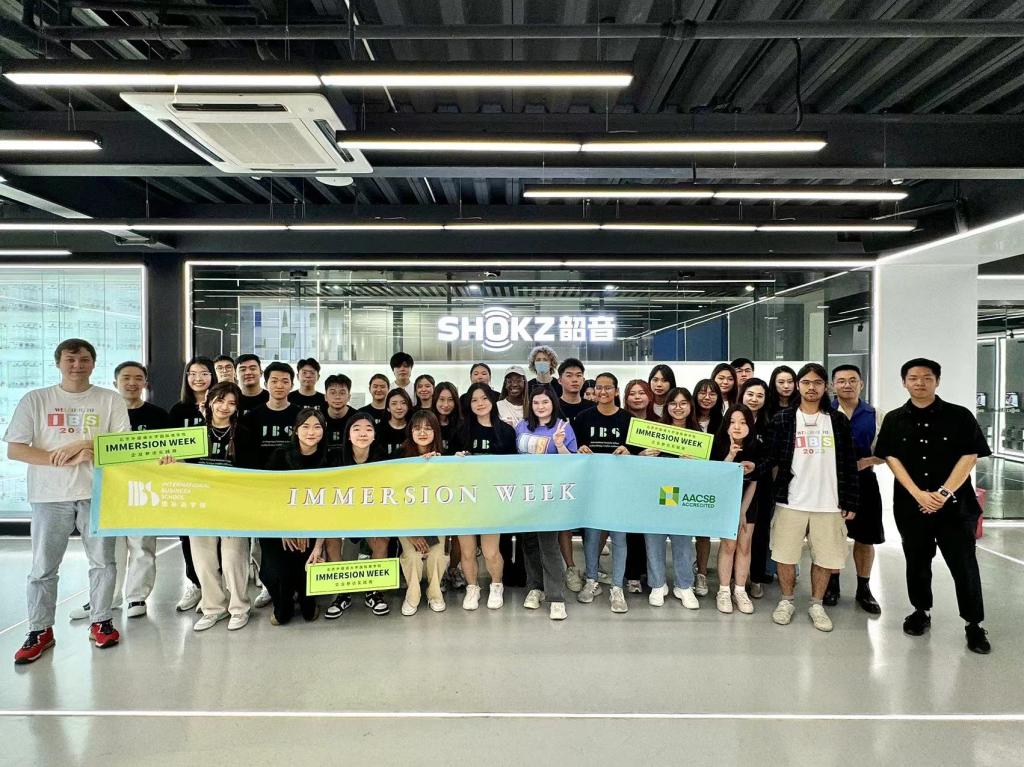 IBS.BFSU international students visited Shenzhen Shokz Co., Ltd for the 2024 spring semester Immersion Week